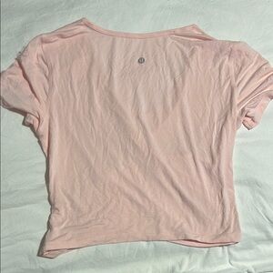 lululemon athletica Pink Short Sleeve wrap around tee